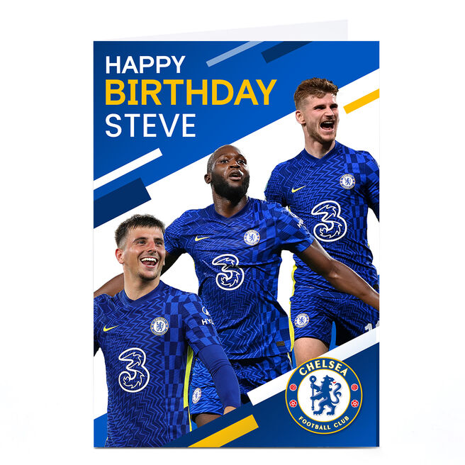 Personalised Chelsea FC Birthday Card - Star Players