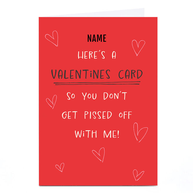 Personalised Bangheads Valentine's Day Card - Obligatory Card, Any Name