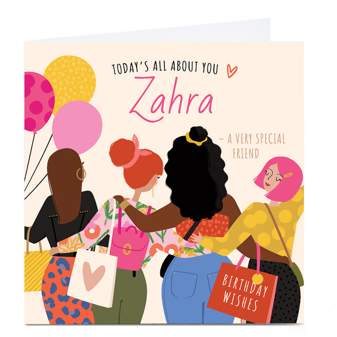 Personalised Birthday Card - Birthday Wishes, A Very Special Friend
