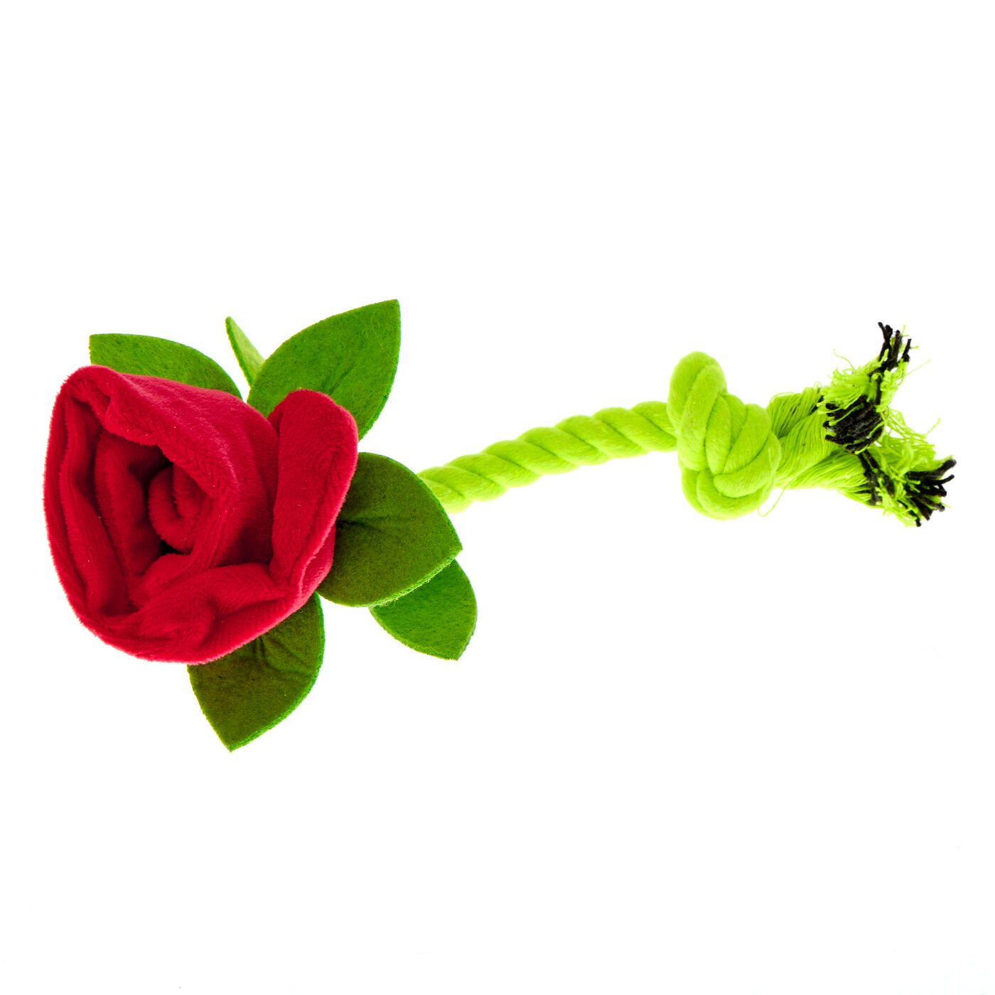 red rose dog toy Rose Design TPE & Plush Squeaky Dog Toy