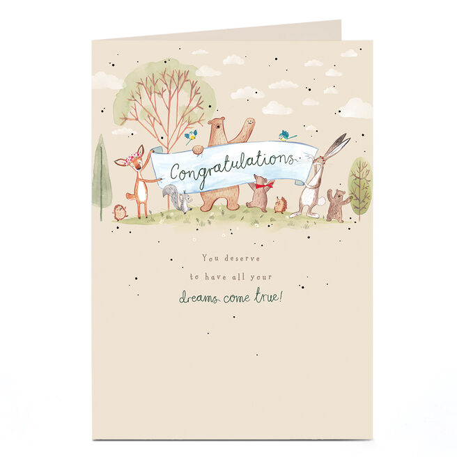 Congratulations Card - You Deserve All Your Dreams To Come True