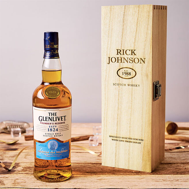 Personalised Glenlivet Whisky Gift Box - Established Year
