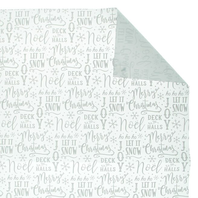 Let It Snow Christmas Wrapping Paper - 10 Sheets