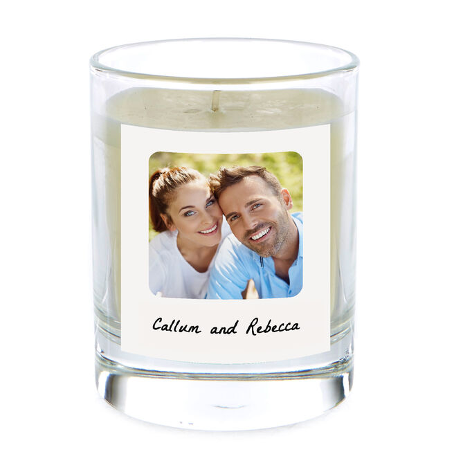 Pomegranate & Cashmere Scented Photo Candle - Any Message