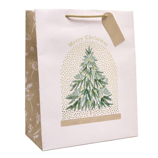 Christmas Tree Cloche Large Portrait Gift Bag