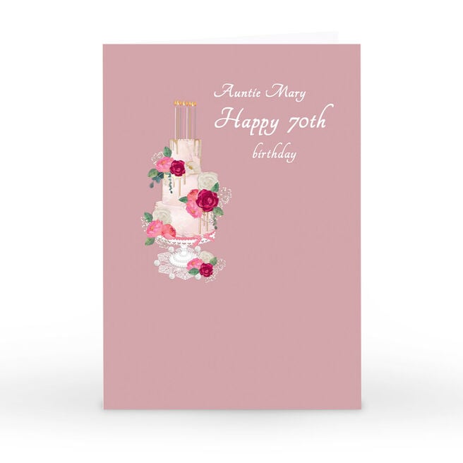 Personalised Kerry Spurling Birthday Card - Tiered Cake