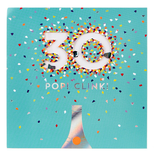 VIP Collection 30th Birthday Card - Neon Confetti