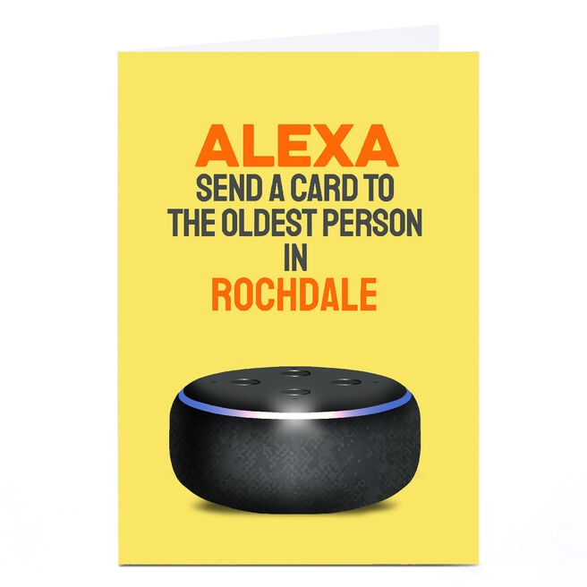 Personalised PG Quips Birthday Card - Alexa Send a Card