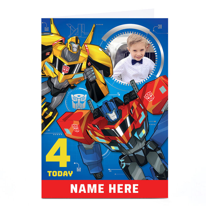 Photo Birthday Card - Transformers Age and Photo