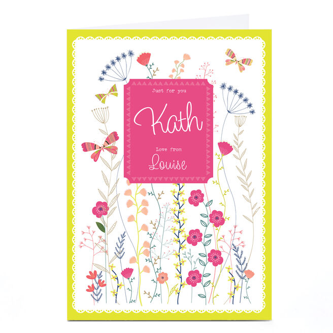 Personalised Card - Flowers Just For You