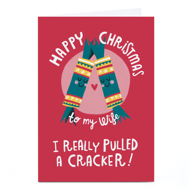 Personalised Stevie Studio Christmas Card - Cracker Wife