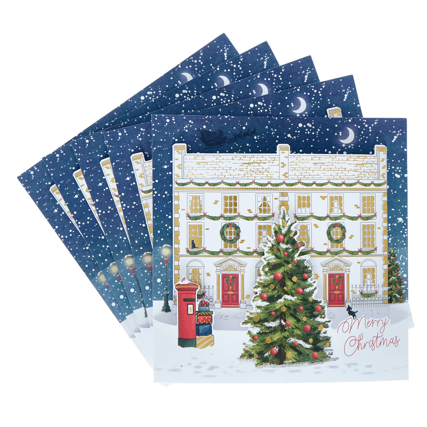 Buy 5 Luxury Charity Christmas Cards Festive Homes (1 Design) for GBP
