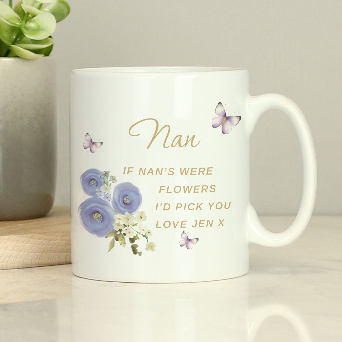 Buy Personalised Floral Nan Mug for GBP 10.29 Card Factory UK