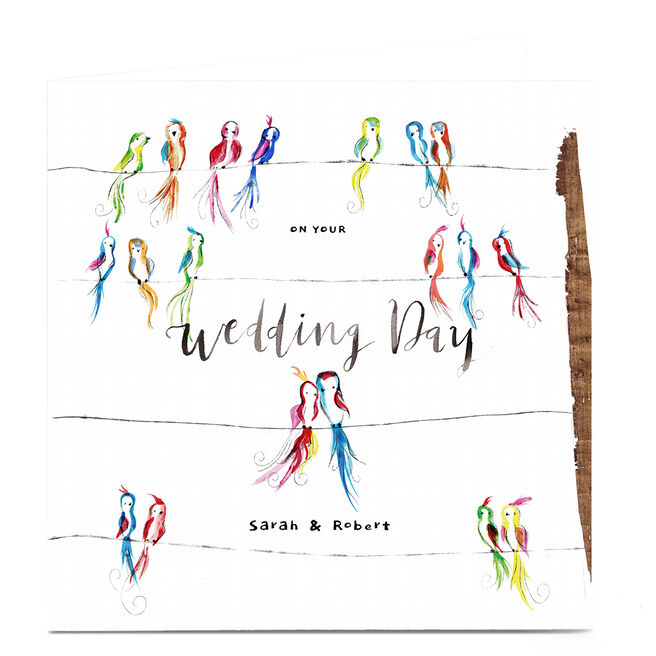Personalised Emma Valenghi Wedding Card - Birds