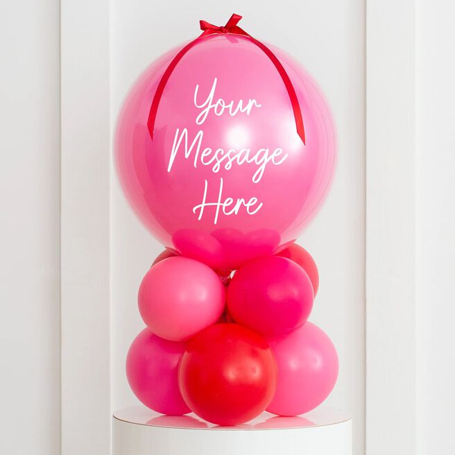 Personalised Valentine's Day Air-Filled Bubble Balloon Stack