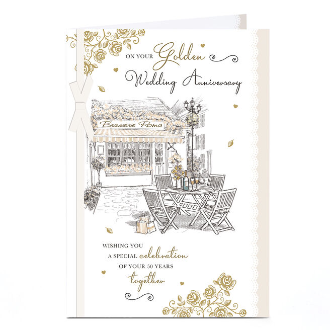 Golden Wedding Anniversary Card - Special Celebration 50 Years Together