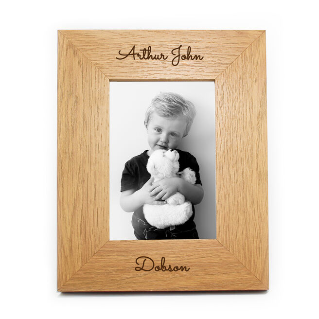 Personalised Any Message Wooden Photo Frame