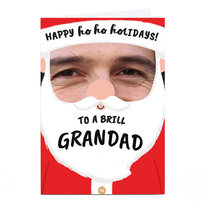 Photo Christmas Card - Santa Face, Grandad