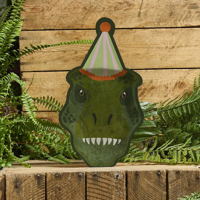 Party T-Rex Paper Plates - Pack of 8