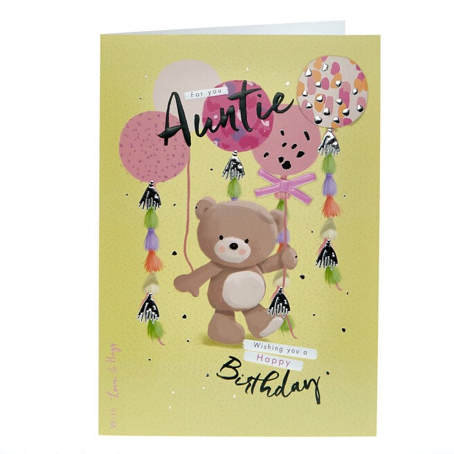 Hugs Birthday Card - For You Auntie