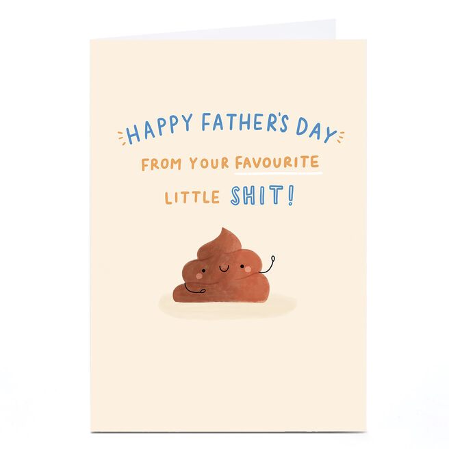 Personalised Jess Moorhouse Father's Day Card - Little Sh*t