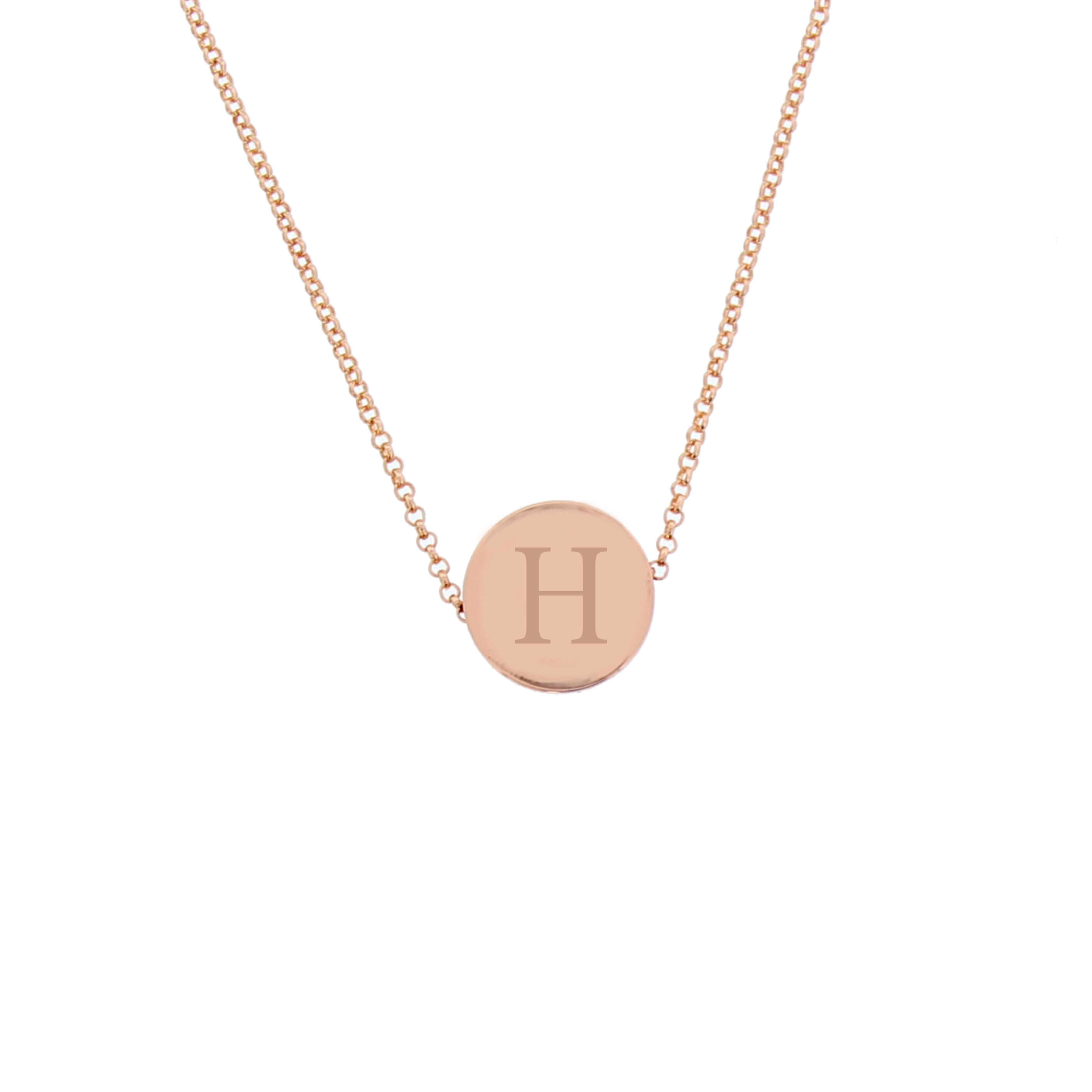Personalised rose gold necklace uk sales