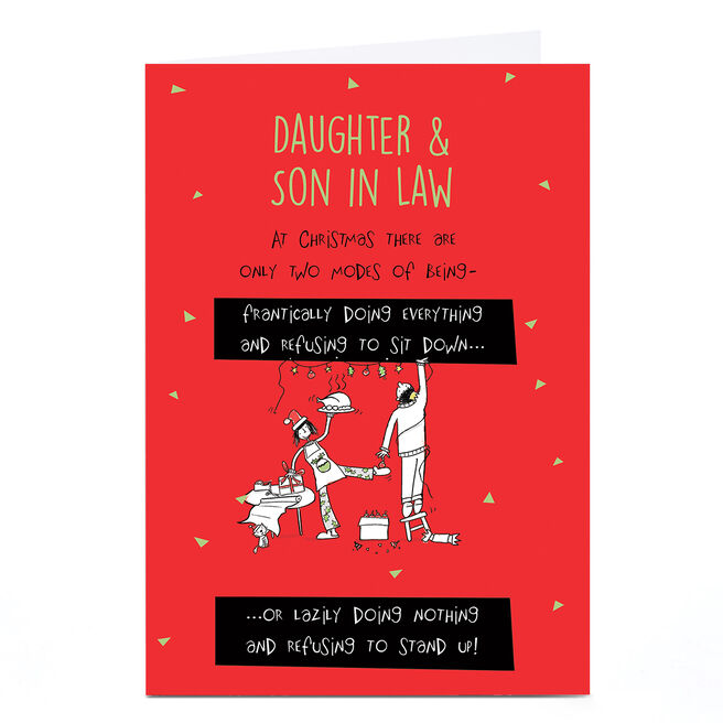 Personalised Christmas Card - Only Two Modes, Daughter & Son-in-Law