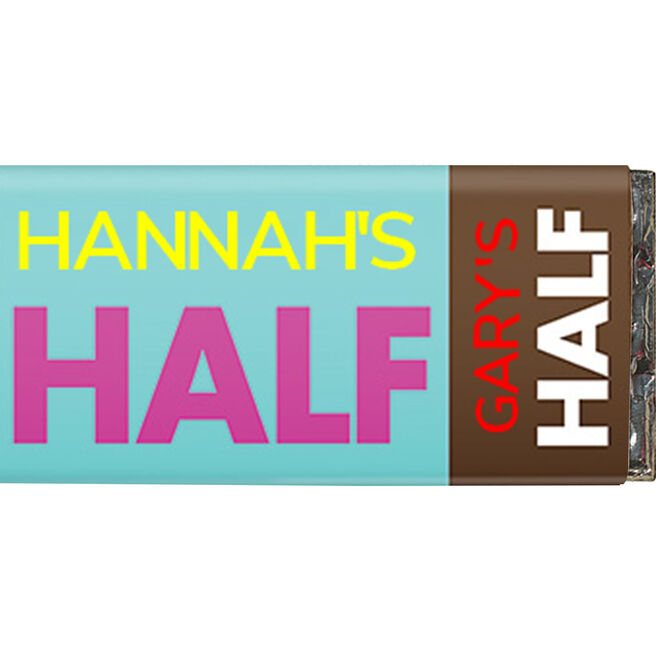 Personalised Chocolate Bar - My Half Your Half