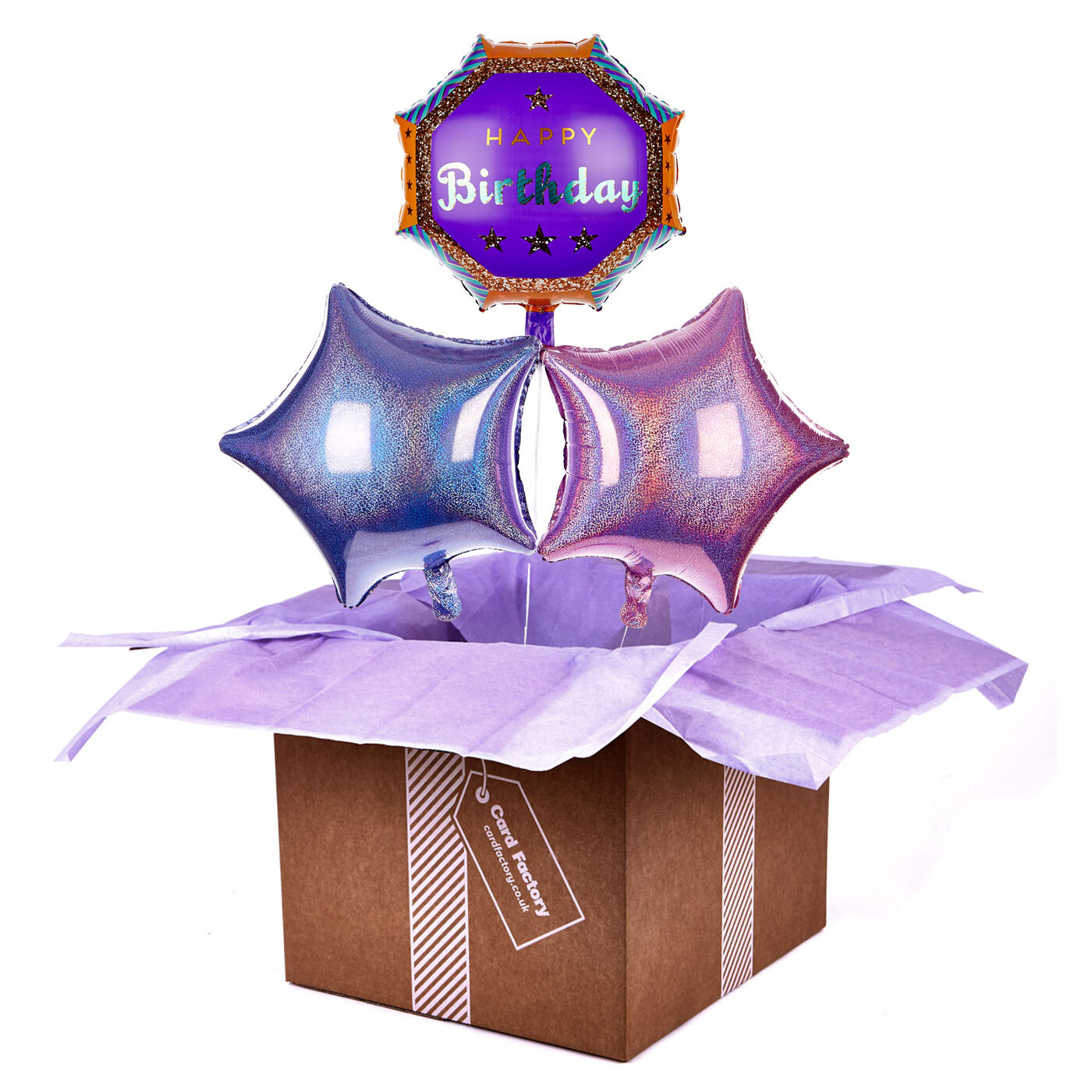 Buy Octagonal Happy Birthday Balloon Bouquet DELIVERED INFLATED! for