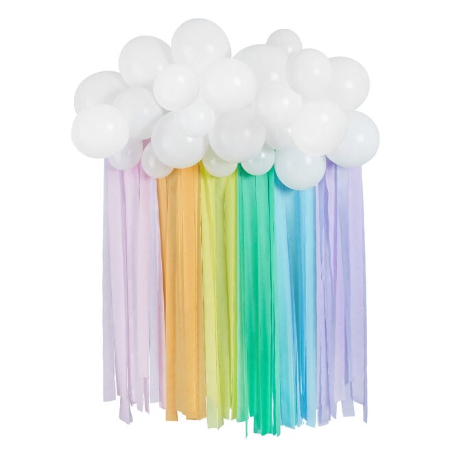 Rainbow Cloud Latex Balloon Backdrop Kit