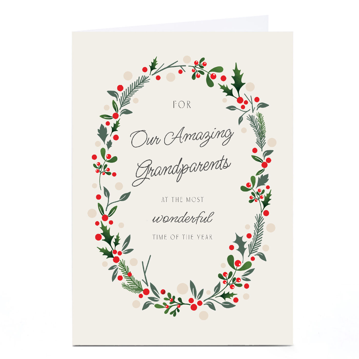 Buy Personalised Christmas Card Christmas Wreath, Our Amazing