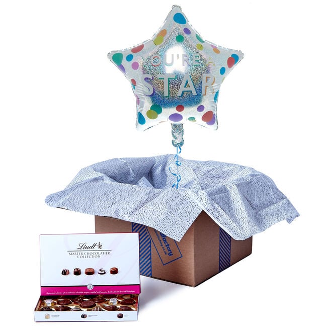 You're A Star Balloon & Lindt Chocolate Box - FREE GIFT CARD!