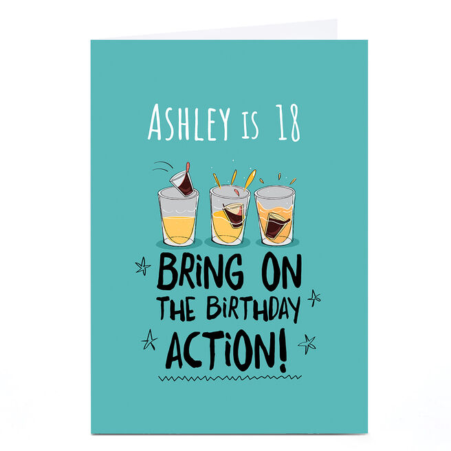 Personalised Birthday Card - Bring On The Action