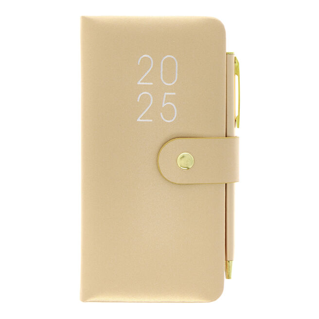 Gold Slim 2025 Diary with Pen