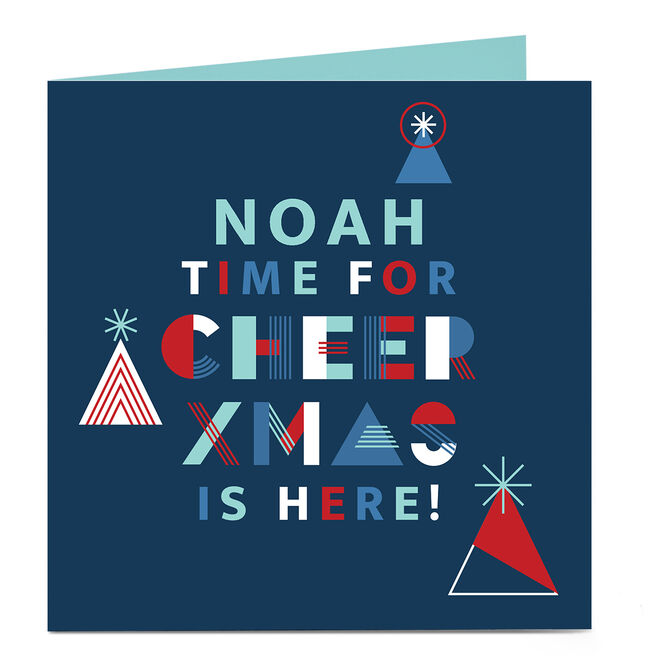 Personalised Christmas Card - Time For Cheer