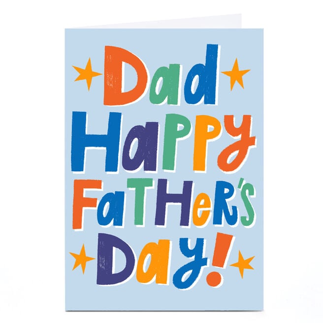 Personalised Stevie Studio Father's Day Card - Dad Happy Father's Day