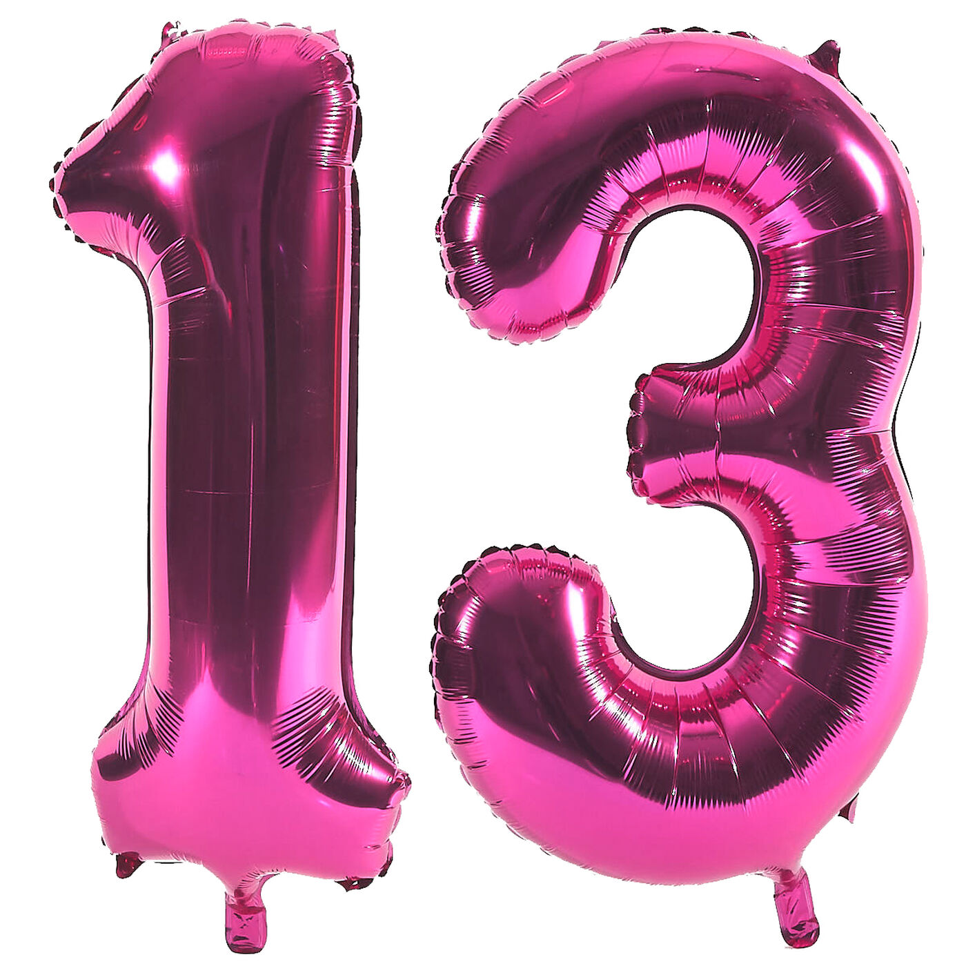 Number 13 Balloons - 40 Inch Pink Foil Number Balloons For Birthdays & Parties