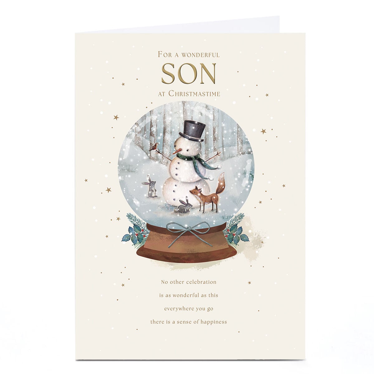 Hallmark Weihnachtskarte Für Sohn – 'For A Son Who Makes Christmas Snow Much Fun', Mit Schneemann, 22,8x15,9 Cm