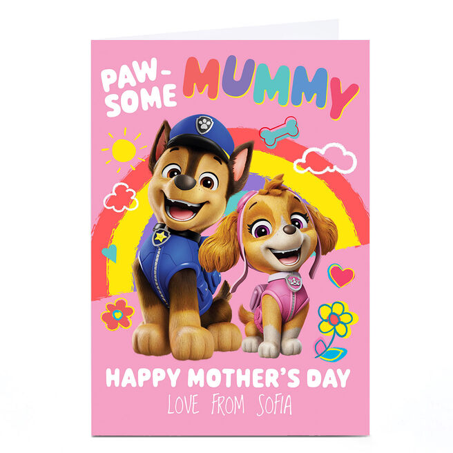 Personalised Mother's Day Card - Paw-some Mummy