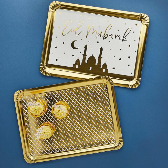 Eid Mubarak Card Platters - Pack of 2