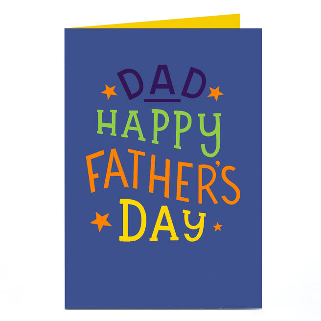 Personalised Father's Day Card - Dad Happy Father's Day