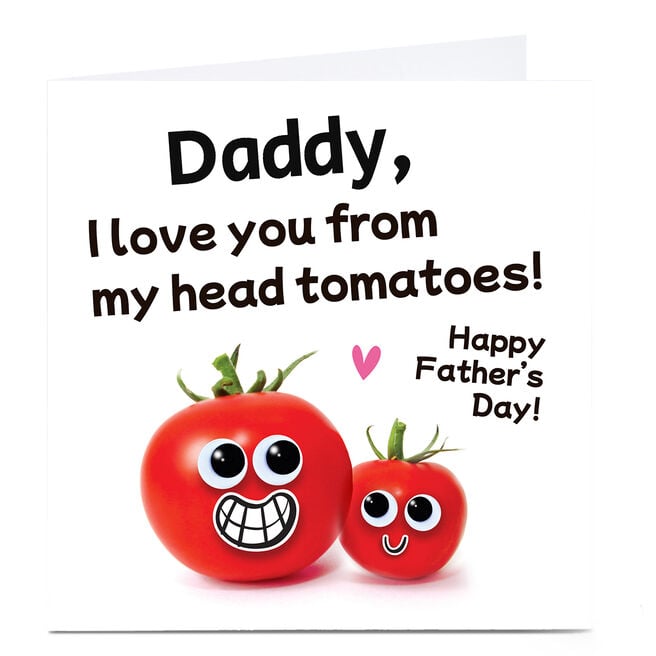 Personalised Hello Munki Father's Day Card - Tomatoes