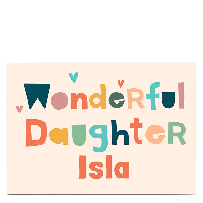 Personalised Hello Munki Card - Wonderful Daughter