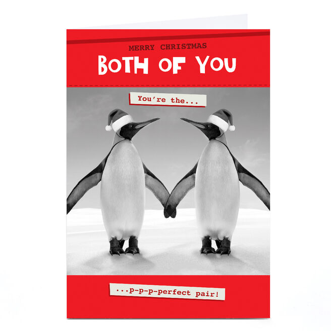 Personalised Quitting Hollywood Christmas Card - P-P-P-Perfect Pair