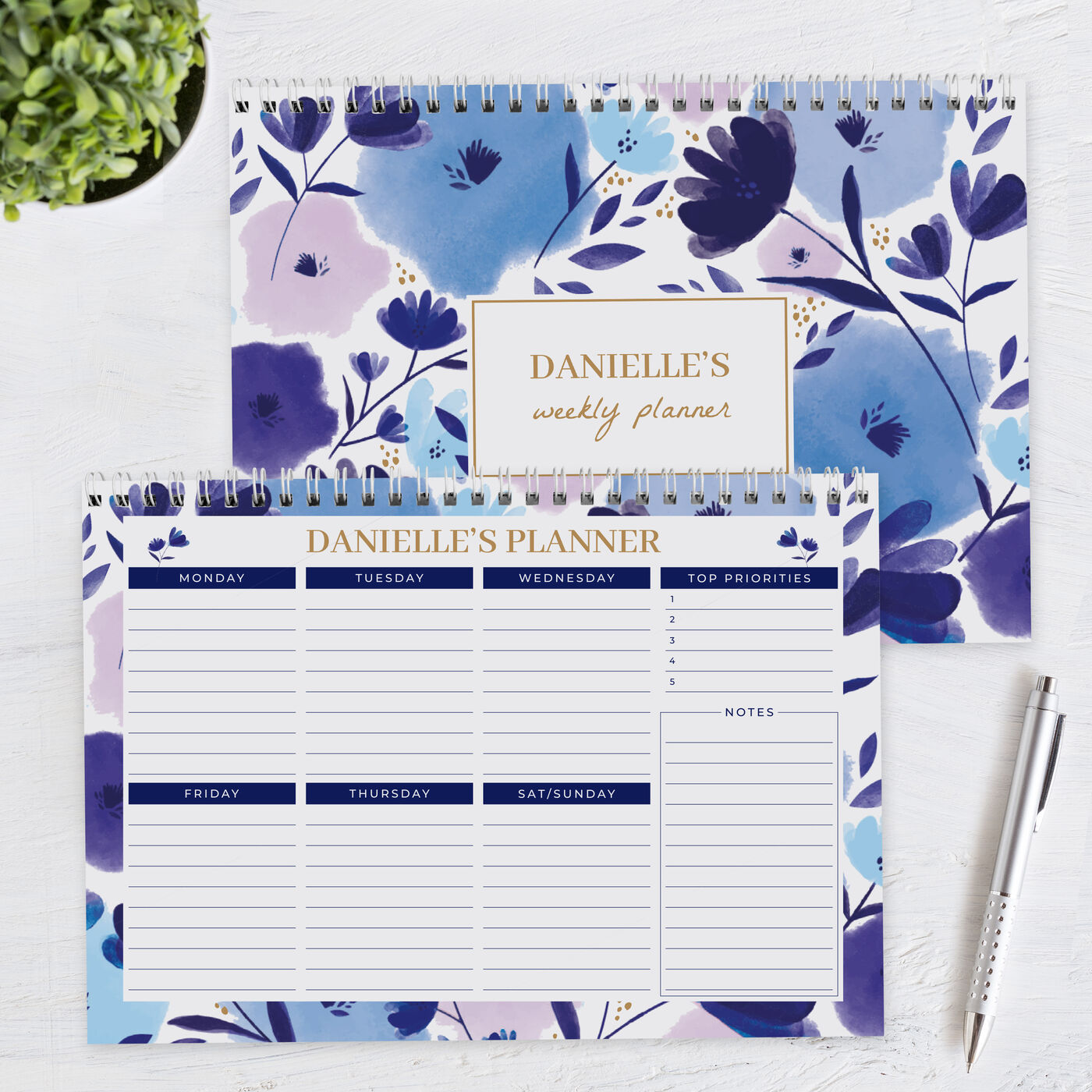 Buy Personalised Floral A4 Weekly Planner for GBP 16.99 | Card Factory UK