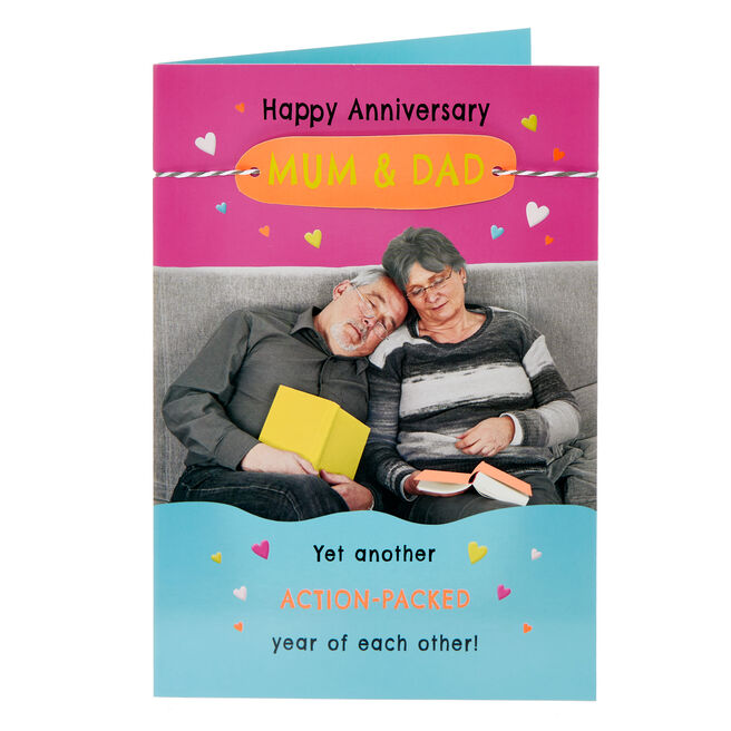 Mum & Dad Action Packed Wedding Anniversary Card