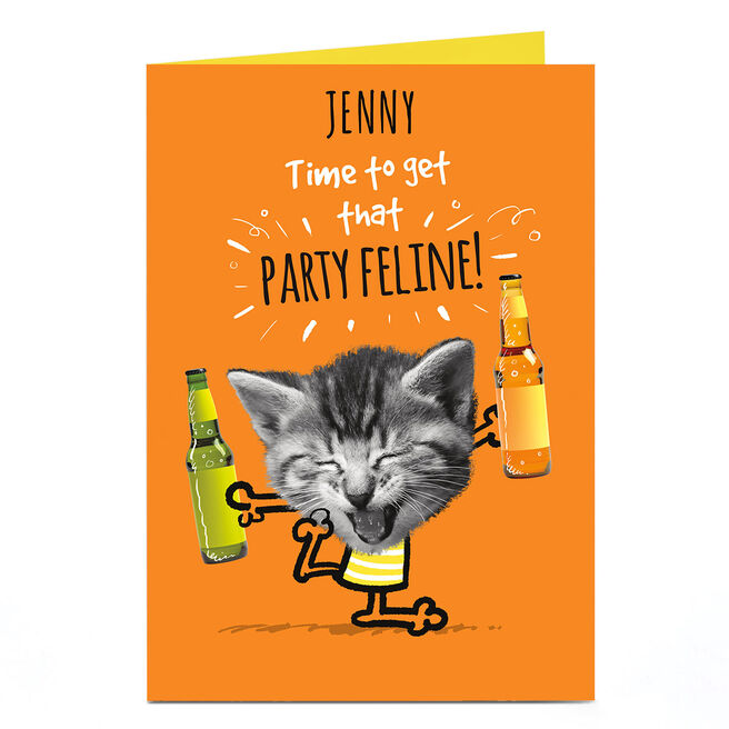 Personalised Pink Pet Shop Card - That Party Feline