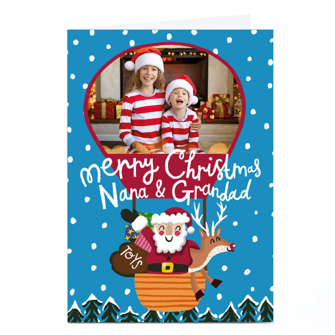Personalised Stevie Studio Christmas Card - Merry Christmas Nana & Grandad