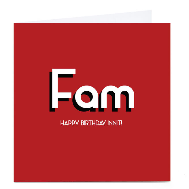 Personalised StreetGreets Card - Fam