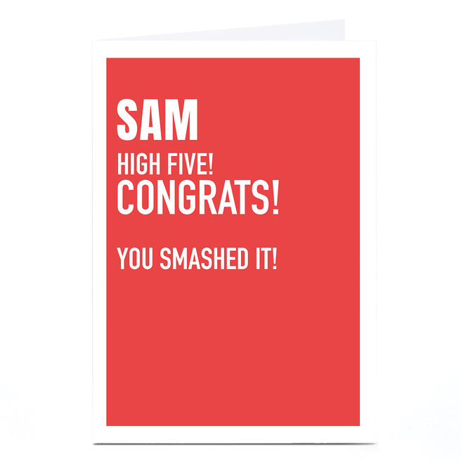 Personalised Wordee Congratulations Card - Smashed It!